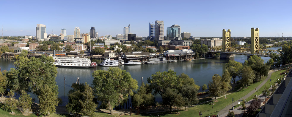 Downtown Sacramento with Sacramento River at  on Tuesday October 9, 2012 in Sacramento, Calif. 